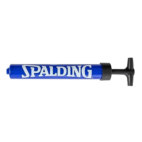 Spalding - Single Action Ball Pump - Blue - Needle Included - Air Pump Basketball - Football Pump - Portable - Ballpumpe fußball - Luftpumpe Ball - Ballpumpe nadeln von Spalding