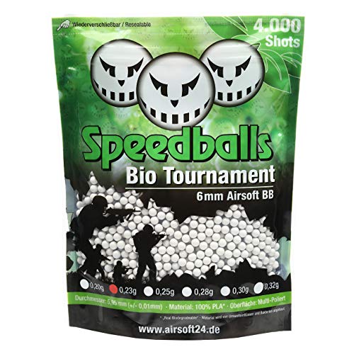 Speedballs Bio Tournament BBS 0.23g 4.000er Beutel weiß, Kaliber 6mm BB von Speedballs