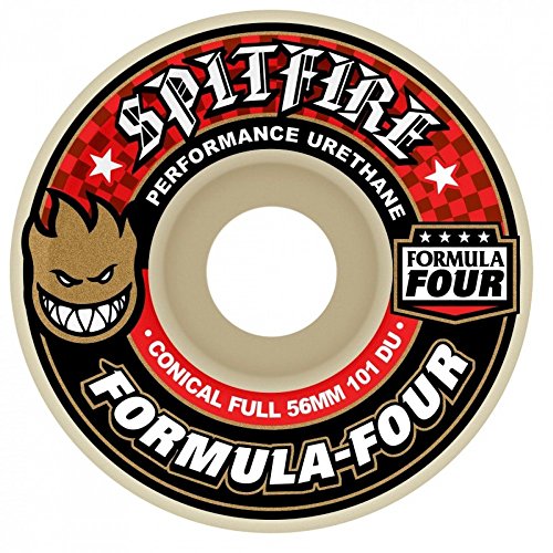 Spitfire Formula Four konisch Full 101du Skateboard, gebrochenes weiß, 56 mm von Spitfire
