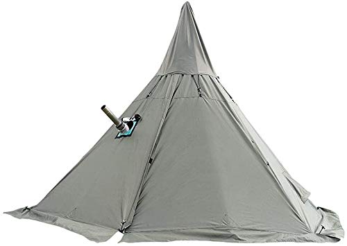Sport Tent Camping Zelt Wasserdicht Tipi Zelt 4-Jahreszeiten mit Kaminloch und Innenzelt Kaminzelt Pyramiden/Indianerzelt für Outdoor Wanderungen Trekking (Grün, mit voll Gaze-Zelt) von Sport Tent
