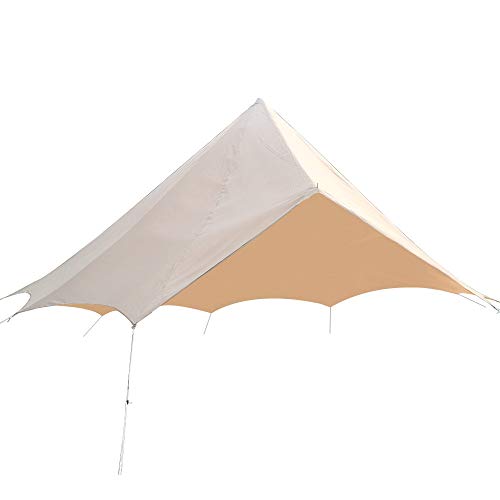 Sport Tent Glamping Zelt Zubehör Dach Überdachung Wasserdicht Vier Saison Bell Tent Dachplane Zelt Regenschutz Regendach Dachschutz für Outdoor Camping, Beige (für 3M / 9,8ft Zelt) von Sport Tent