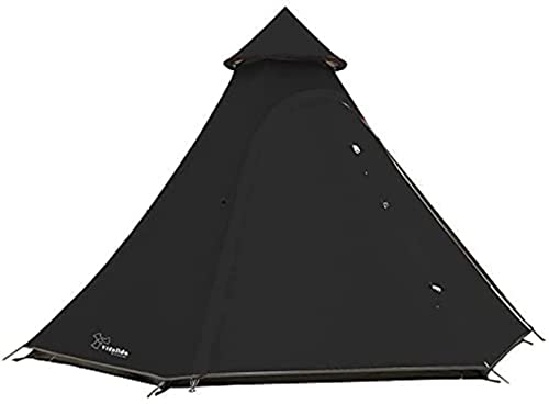 Sport Tent wasserdichte Campingzelt Familienzelt Tipi Zelt Outdoor Doppelschichten Teepee 3.1M / 10ft Pyramidenzelt Indianzelt mit festen Groundsheet (Schwarz) von Sport Tent