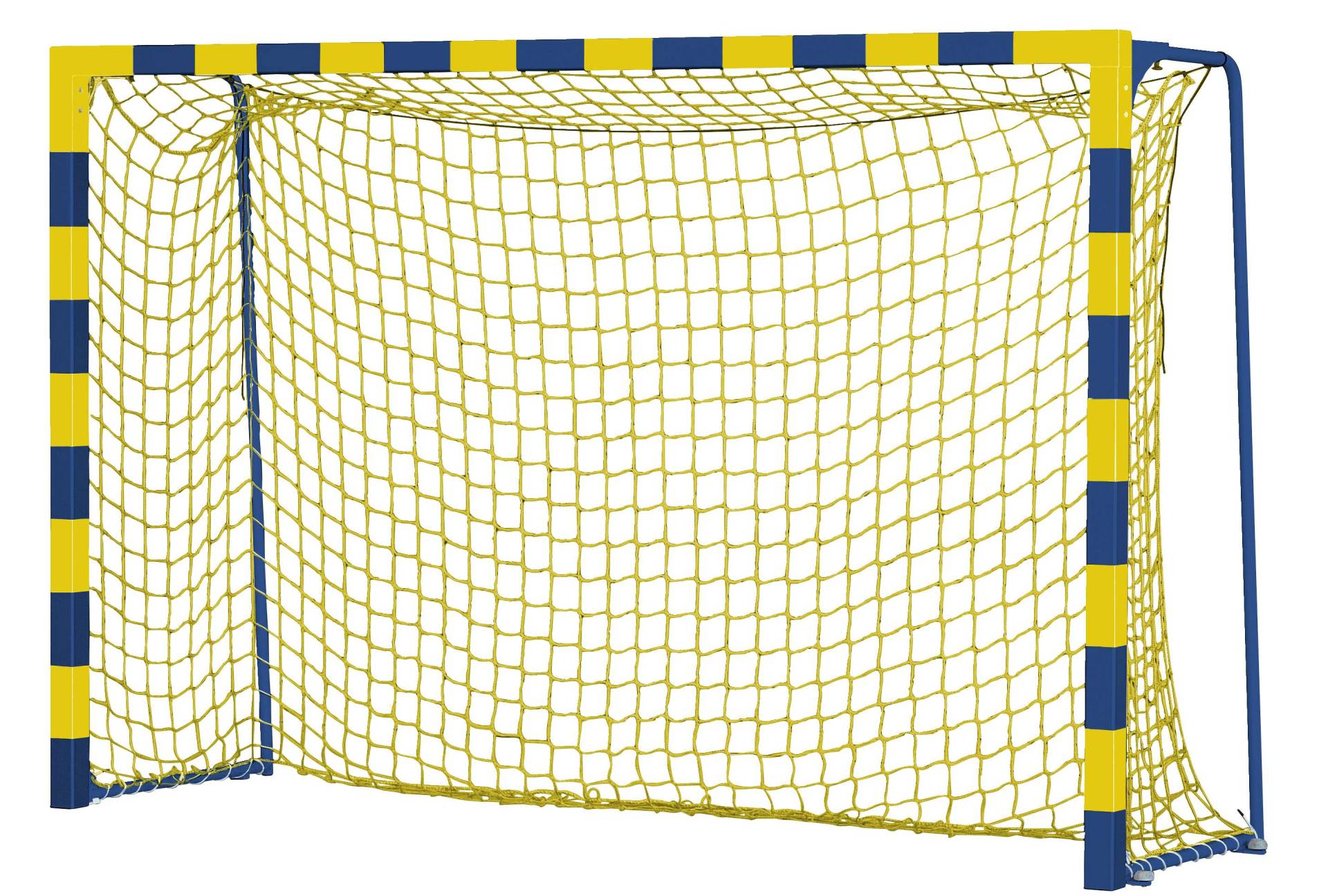 Sport-Thieme Handballtor "Colour" mit fest stehenden Netzbügeln, Gelb-Blau, Standard, Tortiefe 1 m von Sport-Thieme