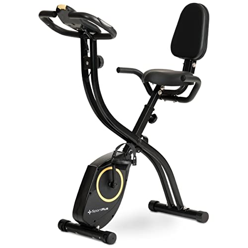 SportPlus X-Bike Heimtrainer klappbar für zuhause mit Rückenlehne, 8 Stufen, Display mit Smartphone- & Tablethalterung, mit und ohne App-Kompatibilität bis 100 kg belastbar von + SportPlus