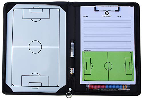 Sportacular Gear Coach-Mappe Fußball inkl. Taktiktafel und Zubehör | Trainermappe | Taktikmappe für Fußballtrainer | von Sportacular Gear