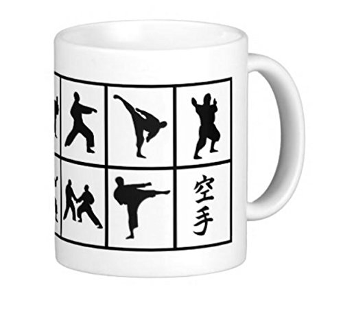 Sportland hochwertige Premium Keramik Tasse mit Karatemotiven von Sportland