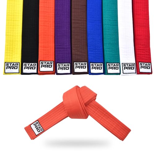 Starpro Martial Arts Grading Belt - 7 Stich Baumwolle - 9 Farben - Leichtes Design für Karate Judo Taekwondo Training und Wettkampf - 240cm 280cm 320cm von Starpro