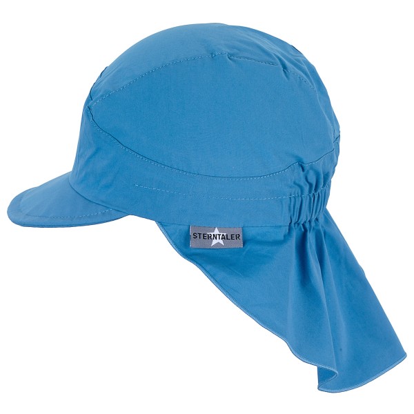 Sterntaler - Kid's Schirmmütze mit Nackenschutz Uni - Cap Gr 47 cm blau von Sterntaler