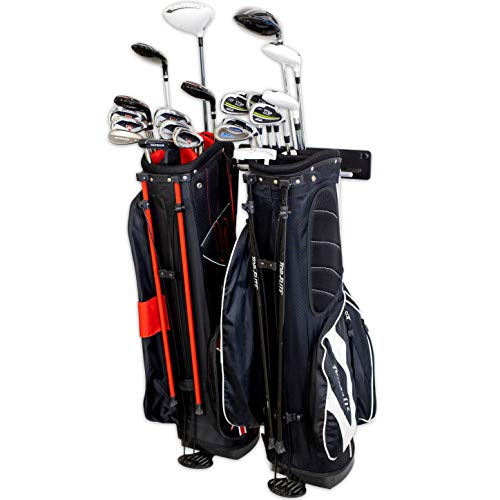 StoreYourBoard BLAT 2 Bag Golf Rack Garage & Home Storage Hooks, Mounted Hanging Organizer, Golf Bags & Accessories von StoreYourBoard