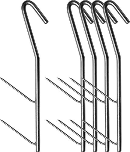 Storfisk fishing & more Räucherhaken mit Doppelhaken Stahl verzinkt, 5-25 Stück, Gesamtlänge: 17 cm, Räucherhaken:Verzinkt 5 Stück von Storfisk fishing & more