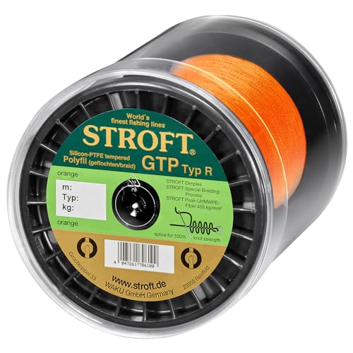 STROFT GTP Typ R Geflochtene Angelschnur 2000m orange R7-0,300mm-18kg von Stroft