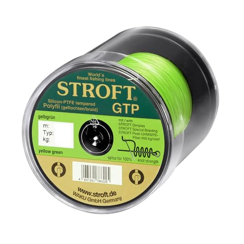 STROFT GTP Typ S Geflochtene Angelschnur 2000m Gelbgrün S4-0,220mm-10kg von Stroft