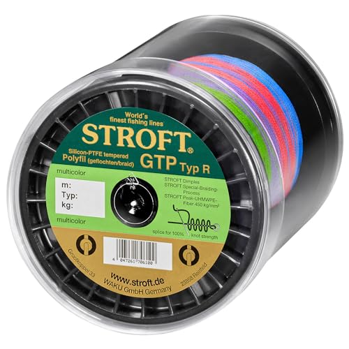 Stroft GTP Typ R Geflochtene Angelschnur 2000m Multicolor R3-0,200mm-7kg von Stroft