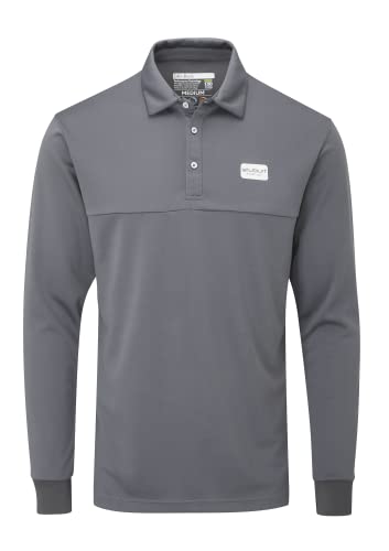 Stuburt Golf - Sport Tech Long Sleeve Polo Golf Shirt - Slate Grey - Large von Stuburt