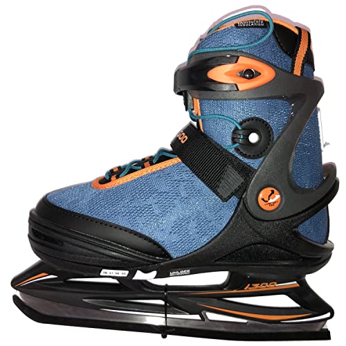 Stuf Kinder Schlittschuhe Ice Skate I300 Jr blau schwarz orange - 35-38 von Stuf