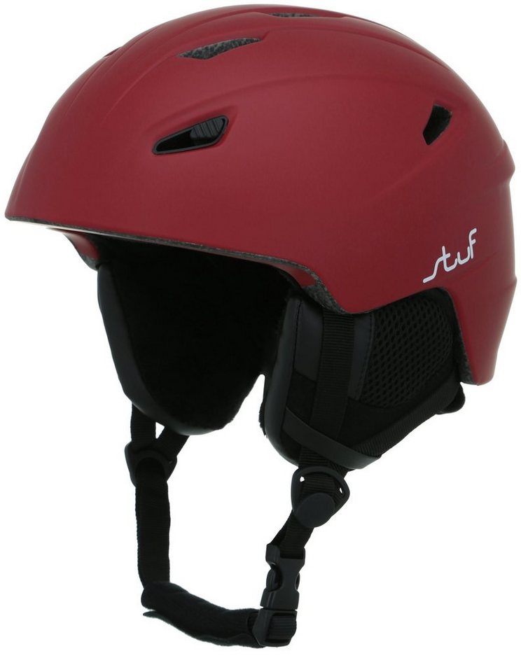 Stuf Skihelm NATURAL Helm,dunkelrot von Stuf