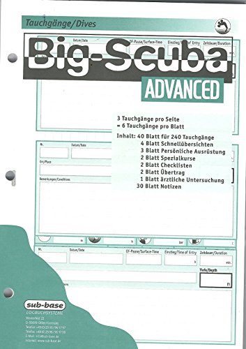 Big-Scuba Advanced A5 , PADI-Lochung von Sub-base
