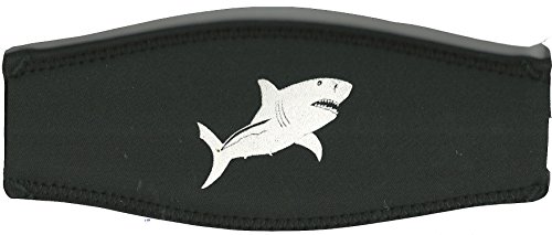 Sub-base Maskenband, schwarz, Aufdruck, Hai in Weiss von Sub-base