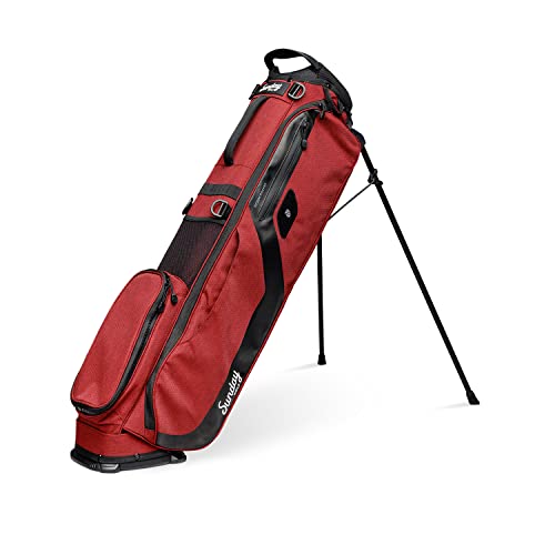 Sunday Golf EL Camino Tasche – Leichte Tasche mit Gurt und Ständer – Einfach zu tragen – Par 3 und Standardkurse, 3,9 Pfund (Ron Burgundy) von Sunday Golf