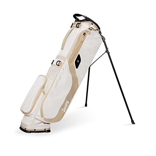 Sunday Golf EL Camino Tasche – Leichte Tasche mit Gurt und Ständer – Einfach zu tragende Pitch n Putt Golftasche – Par 3 und Standardkurse, 3,9 Pfund (Geröstete Mandel) von Sunday Golf