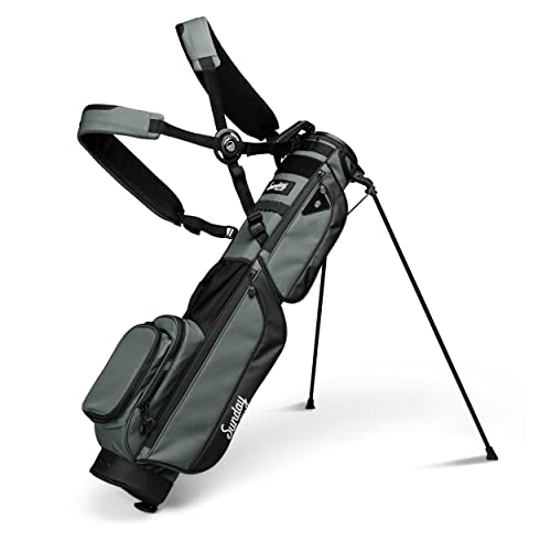 Sunday Golf Loma XL Tasche – Golftasche mit Riemen und Ständer – Leicht zu tragende Pitch n Putt Golftasche – Par 3 und Executive Courses 3,4 Pfund (Mitternachtsgrün) von Sunday Golf
