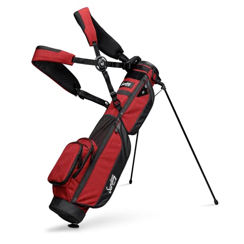 Sunday Golf Loma XL Tasche – Leichte Tasche mit Gurt und Ständer – Einfach zu tragende Pitch n Putt Golftasche – Par 3 und Executive Courses, 3,4 Pfund (Ron Burgundy) von Sunday Golf