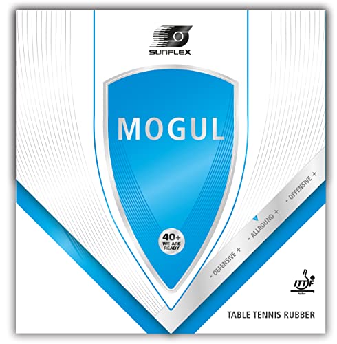 Sunflex Mogul Tischtennis-Belag | professioneller Allround Belag | ITTF zugelassen | hohe Kontrolle | für Einsteiger | 1,5mm Schwamm | rot von Sunflex