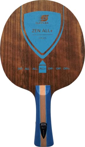 Sunflex Zen All+ Tischtennis-Holz | professionelles Allround Holz | 5 Furniere | sehr Gute Tempowerte und Ballrückmeldung | anatomischer Griff von Sunflex