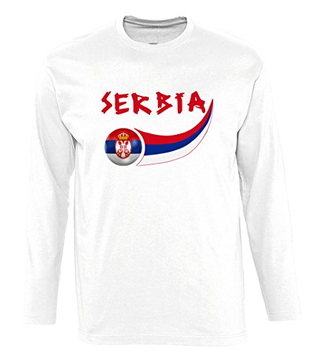 Supportershop Serbie Herren T-Shirt L/S XXL weiß von Supportershop