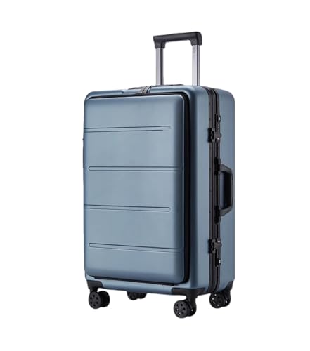 Offener Koffer mit Reißverschluss, Aluminiumrahmen, Reisekoffer auf Rädern, Aluminiumrahmen3, 51 cm von Suwequest