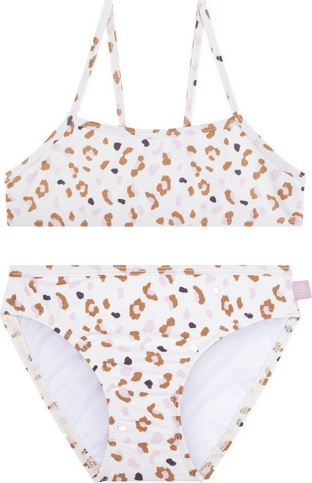 Swim Essentials Bandeau-Bikini Swim Essentials UV-Bikini, für Mädchen weiß/khaki Leoparden Muster von Swim Essentials