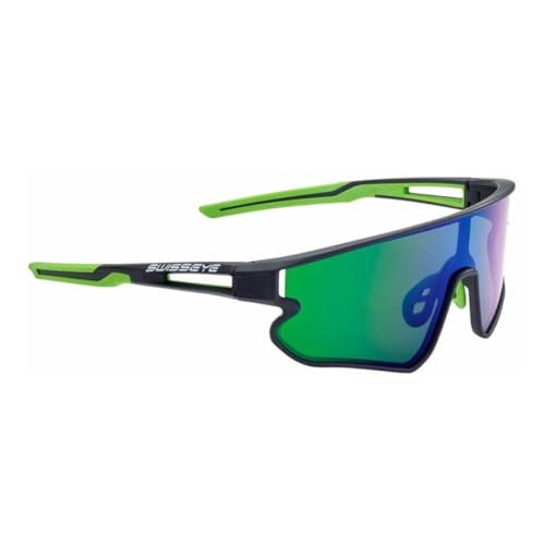 Swiss Eye HURRICANE Sportbrille black matt/green von SWISSEYE
