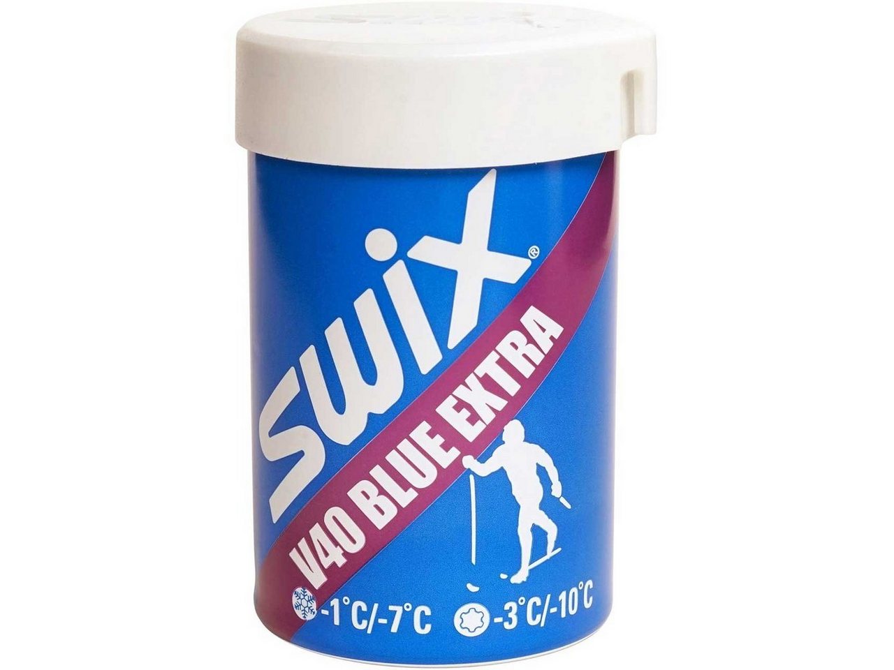 Swix Ski Skiwachs V40 Blue Extra, -1°C ~ -7°C 43g von Swix