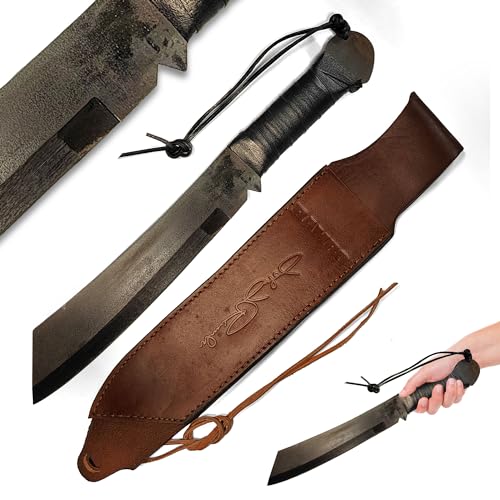Rambo 4 Machete mit Scheide, Jagdmesser, Messer Outdoor, Stahl Messer, Outdoor Messer, taktisches Messer & Survival Messer für Rambo-Fans von Swords and more