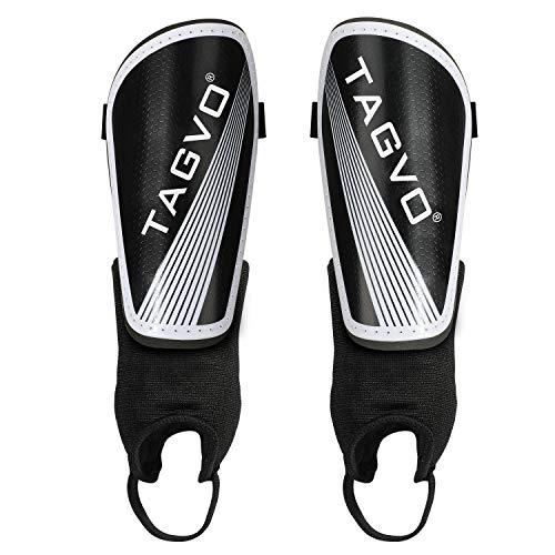 TAGVO Football Shin Guards for Children, Teens and Adults, Football Shin Pads with Ankle Sleeves Protection, Elastic Football Shin Pads for Boys Girls Kids von TAGVO