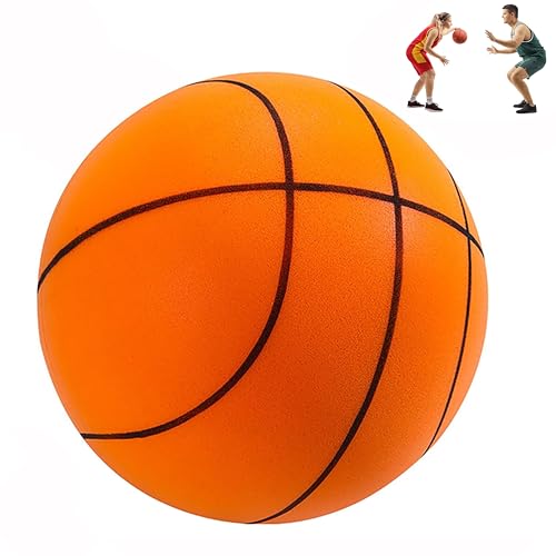 TAGYSH Leiser Basketball, leiser Basketball, Dribbling Indoor für Kinder und Erwachsene – 24 cm Schaumstoff-Basketball, leiser Sprung-Basketball für Zuhause und Büro von TAGYSH