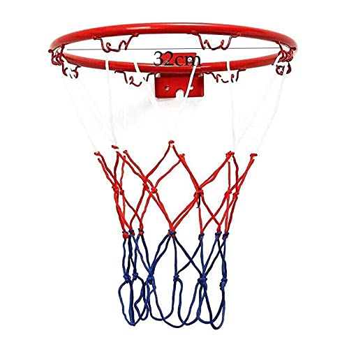 TAOYUN Durchmesser 32cm Basketballkorb mit 38cm Basketballnetz und 4-Schrauben Basketballkorb und Netzset Indoor Outdoor Basketball Set von TAOYUN