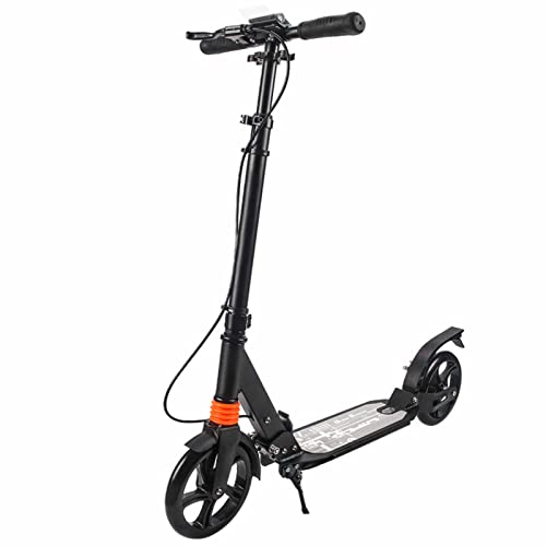 Faltbarer Pedal Scooter Handbremse Erwachsene 100 KG Tragkraft mit Scheibenbremsen vorne und hinten und Stoßdämpfung von TAPMING