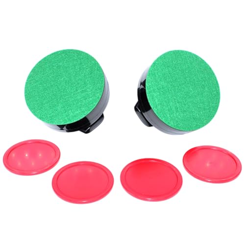 Airhockey-Pucks und Paddel-Ersatz, 94 mm, Air-Tischhockey-Spielschieber mit 4 Pucks für Spieltische, Ausrüstung, Teil für Outdoor-Unterhaltung von TEBI