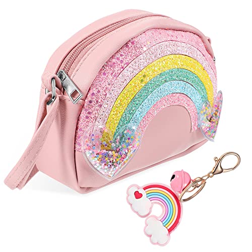 TENDYCOCO Mädchenhandtasche Regenbogen-Umhängetasche Umhängetasche Mit Regenbogen-Schlüsselanhänger… von TENDYCOCO