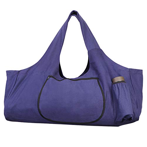 TENDYCOCO Tragetasche für Yogamatte, groß, mit Seitentaschen und Reißverschlüssen, Violett von TENDYCOCO