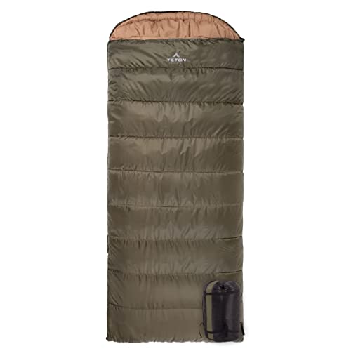 TETON Sports Erwachsene Schlafsack Celsius Reißverschluss rechts, Grün, 228.5 x 91.5 x 10 cm von TETON Sports