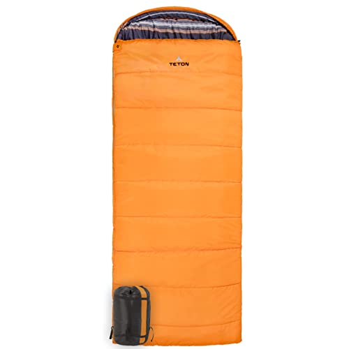 TETON Sports Unisex-Erwachsene Celsius normaler Schlafsack ideal für Familien-Camping, Orange Poly Liner, 80 x 33-Inch, Right von TETON Sports