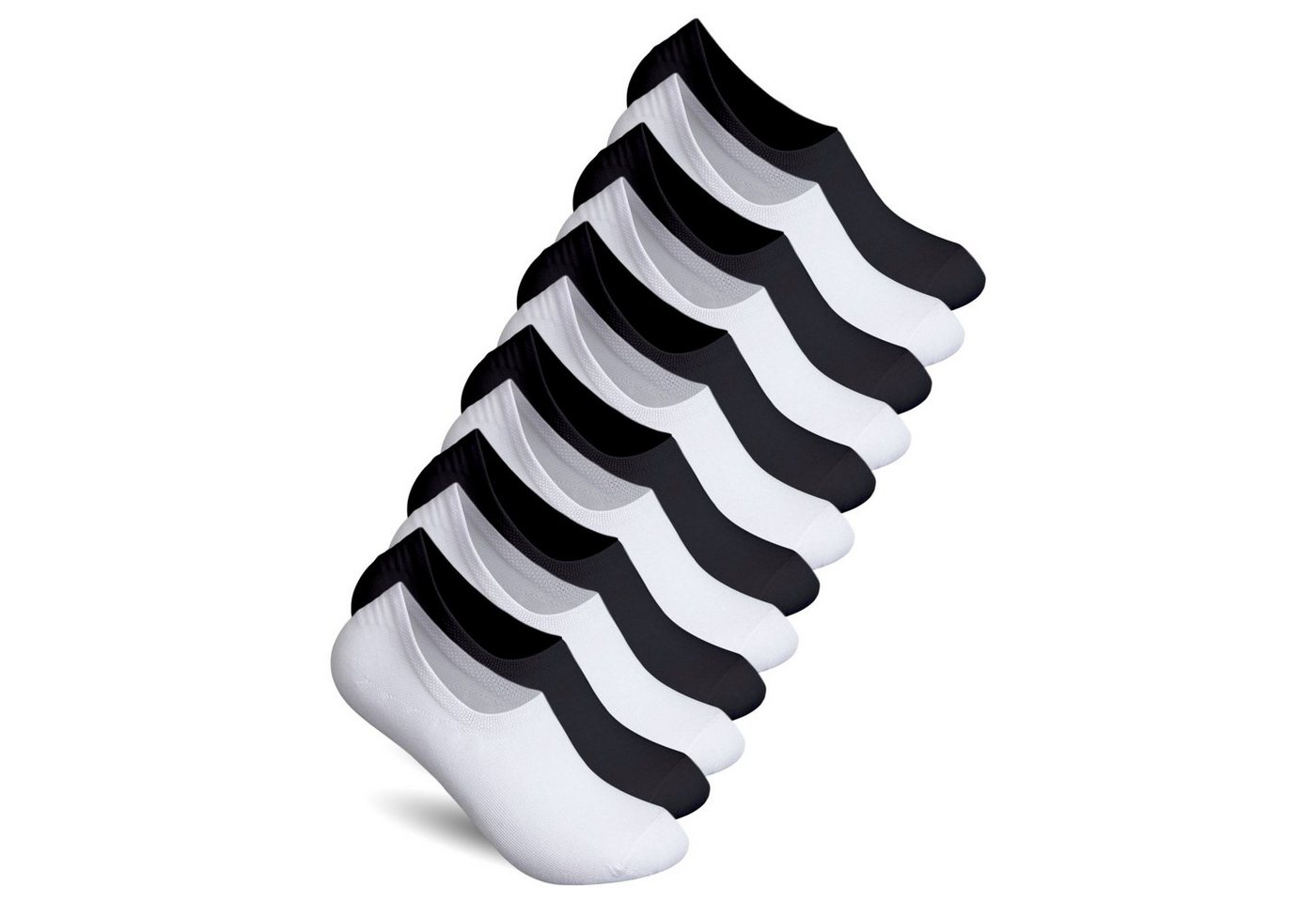 TEXEMP Füßlinge 6 - 18 Paar Invisible Sneaker Socken Damen & Herren Gekämmte Baumwolle (Packung, 12-Paar) Unsichtbar & Rutschfest in den Schuhen von TEXEMP