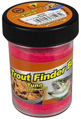 TFT FTM Trout Finder Bait Tuna Glitter Paste 50g Pink Schwimmend 7323040 Thunfisch Forellenpaste Forellenteig Paste Teig Forellenangeln von TFT
