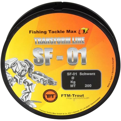 TFT SF-01 Transform Line Schwarz - 200m Forellenschnur, Durchmesser/Tragkraft:0.18mm / 4.29kg von TFT