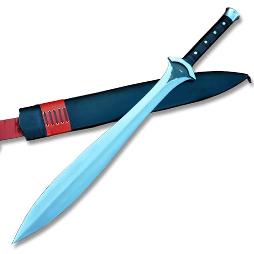 22 Zoll Klinge, griechisches Xiphos-Schwert, geschmiedet, Nachbildung des Schwertes, handgefertigt in Nepal, gehärtete Blattfeder mit Truck-Sharpen-Funktion von THE NEPAL