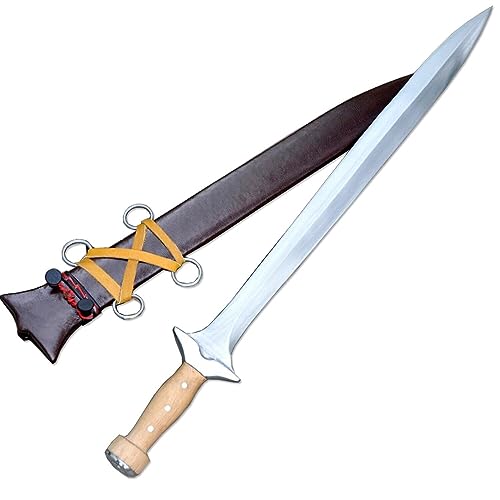 53 cm Lange Klinge, griechisches Xiphos-Schwert, geschmiedet, Nachbildung des Schwertes, handgefertigt in Nepal, gehärtete Blattfeder mit Truck-Sharpen-Funktion von THE NEPAL