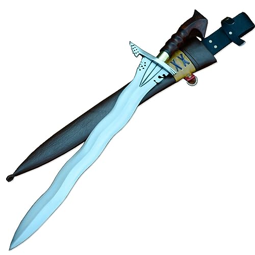 Das Kris-Schwert – 55 cm Lange Klinge, Kalis-Schwert – handgeschmiedet – gehärtet – geschärft – traditionelles Schwert von THE NEPAL