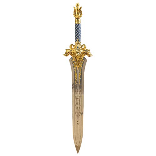 Amont Mini-Schwert World of Warcraft inoffizielle Replik King Llane Schwert aus Edelstahl und Metallgriff mit 51 cm Klinge - Stumpfes dekoratives Schwert von THIRD